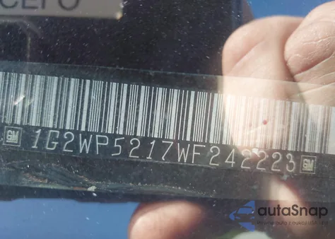 1998 Pontiac Grand Prix Gt z USA, uszkodzony, nr VIN 1G2WP5217WF242223